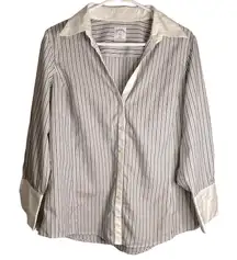 Brooks Brothers 346 Fitted No-Iron All Cotton Tuxedo Cuff Blouse Women’s‎ 14