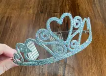 Women’s Glitter Costume Tiara One Size Princess Peach Cosplay Halloween VEUC