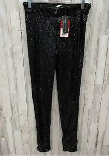 NWT May & July Black Sequins Holiday Leggings Sparkly