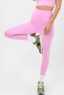 Frankie's Bikinis Pink Lively High Waist Leggings Size Small