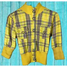 Forever Twentyone Yellow Button Jacket Blazer