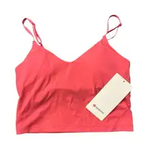 Lululemon Align Cropped Cami Tank Light Support A/B Cup Glaze Pink GLZP Sz 4 New
