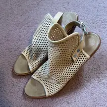 Rag & Bone Wyatt Ankle Boots Women's 40 / 9.5 Tan Leather Heel Peep Toe Booties