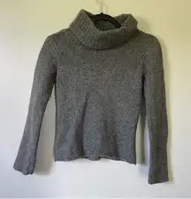 Banana Republic Dark Gray Cropped Cowl Neck Wool Blend Modern Sweater size Small