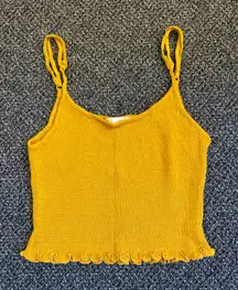 Yellow Smocked Tank Top