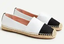 J.Crew black and white espadrille flats size 9