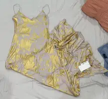 Commense Gold Backless Maxi Dress