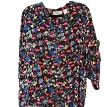 New Directions‎ Floral Flamingo Multicolor Blouse Size 2X