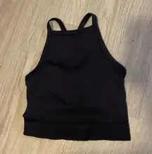 Athletic Black  Crop Top