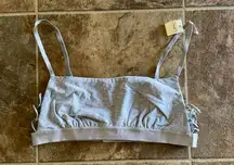 Aerie Real Good Strappy Side Lace Up Bralette Grey
Size Medium