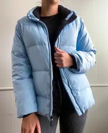 | Vintage 90s Light Blue Puffer Snow Jacket