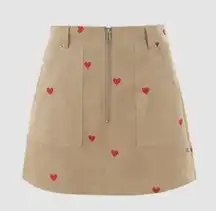 NWT! Cider heart corduroy skirt