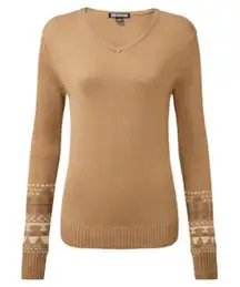 Sherpa Adventure Gear Maya v neck sweater caramel