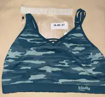 Kindly Yours Camo Sports Bra Seamless Workout Tank Top XXXL 3XL Blue Green
