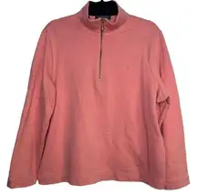 Lauren Ralph Lauren 100% Cotton Salmon Pink Pullover Sweatshirt Size 2X