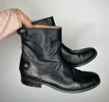 FRYE | Short Bootie Leather 6.5 Melissa Black Biker