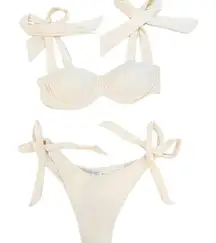 Strawberry Milk Mob white lotus bikini top