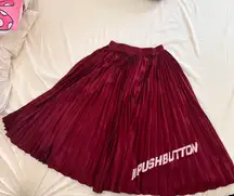 Pushbutton NWT  crimson/burgundy color pleated skirt/S