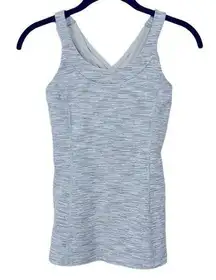 LuluLemon Enhearten Tank top crossback gray spacedye strappy crossback Size 4