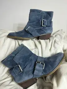 Vintage America Collection blue suede Vasabady ankle Boots size