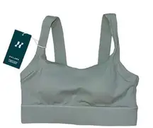 Halara  NWT Sage green criss cross back padded sports bra women’s size small