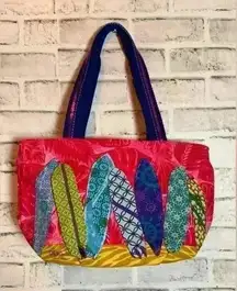 Paul Brent colorful fun summer‎ beach themed sparkly surfboard pattern tote bag