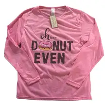 Mayfair NEW Pajama Oh Donuts Long Sleeve Top Small