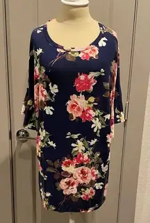 DONATING SOON! Navy Floral Top