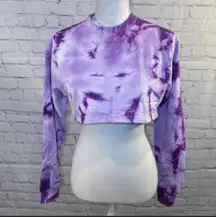 Purple Tie Dye Extreme Cropped Top-12