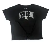 MLB Chicago White Sox Women's Front Knot T-Shirt in Black, Large