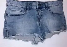 Vans "destroyed mini" denim shorts