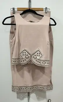 Bebe crop top & skirt set