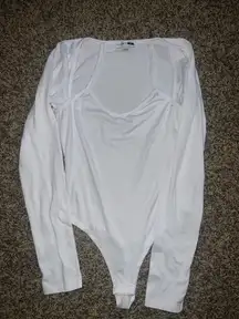 White long sleeve bodysuit 