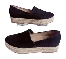 Naturalizer Platform Espadrille Loafer Women US 9.5 M EU 39.5 Suede Shoe‎ Thea 3