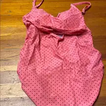 Beach Bump Maternity Pink Polka Dot One Piece bathing Suit