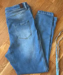Bare Denim stylish Blue Ankle Jeans