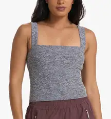 Vuori Women's Heather Gray Elevation Square Neck Tank Top S