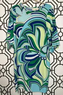 Chico's  Abstract, Groovy - Ladies 3/4 Sleeve Dress Size 1