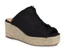 Querai Canvas Espadrille Platform Mules