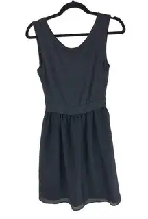 Only Hearts NYC by Helena Stuart Dress A Line Silk Blend Open Back Black S