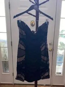 Women's Fashion to Figure Black and Tan Strapless Dress Size 3X