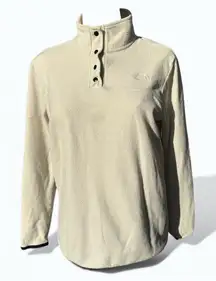North Face TKA Glacier Snap-Neck Fleece Pullover Women’s Medium - Cream