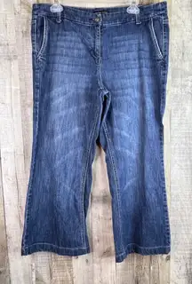 New York & Company Size 16 Capri Length Jeans with Button Back Pockets