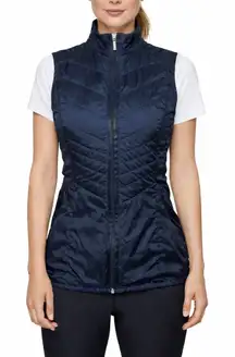 J.Lindeberg Madde Navy Vest Women’s Medium Quilted Hybrid Zip Activewear Golf