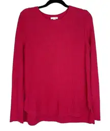 J. Jill Pink Long Sleeve Crew Neck Pullover Sweater Size S