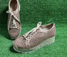 International Concepts INC Women's Cute Asinaf Pink Glitter Eyelet Shoes Size 8