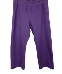 Hanes XL Sweatpants Purple Straight Leg Stretch Elastic Waist Basics Loungewear