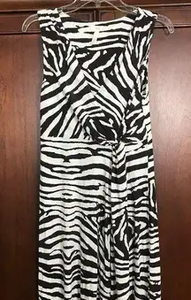 Soma Zebra Print Brown Cream Dress Size S