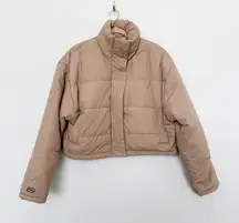 The‎ Fifth Label Nadine Cropped Puffer Jacket Taupe US Size 6 Minimalist Winter