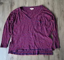 Madewell striped cotton 3/4 Sleeves stripe top tee‎